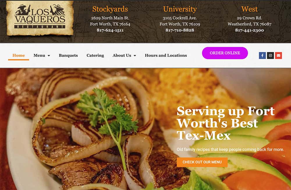 Los Vaqueros website